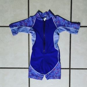 Babygirl Toddler Tuga One-Piece Wetsuit Full Body Swimsuit Size 12M